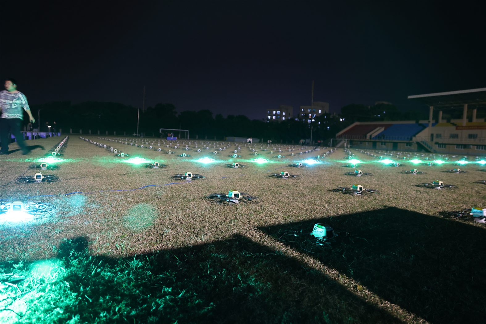 LED test on ground array